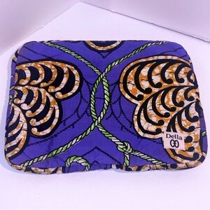 Della Padded Tablet/iPad Case quilted zipper sleeve 100% cotton Ankara fabric